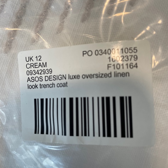 ASOS linen oversized trench coat - Picture 3 of 6